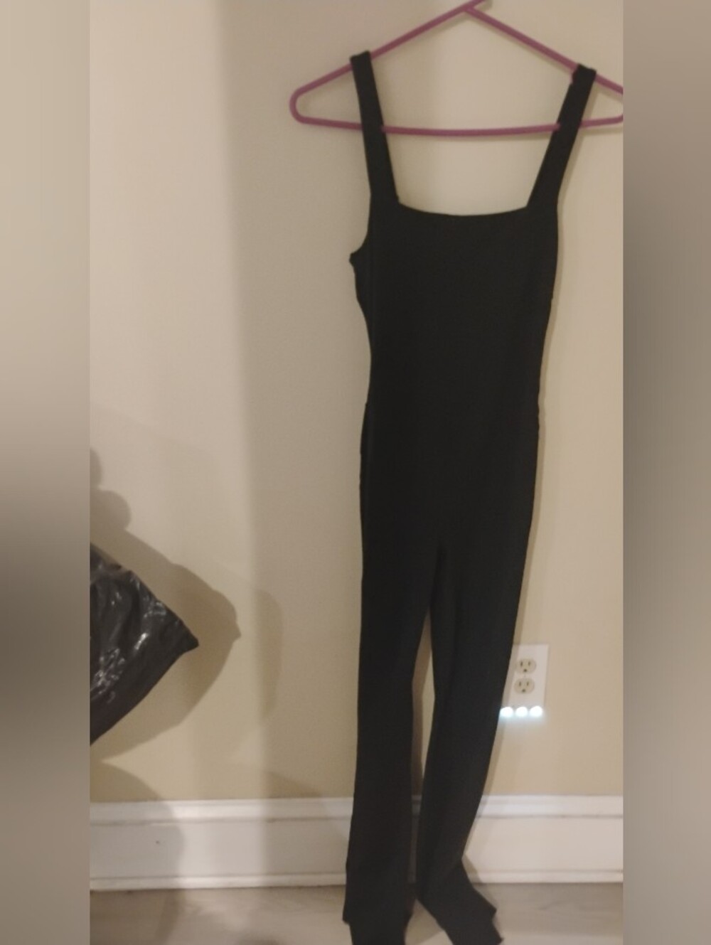 Beyond Yoga Square Neckline Flare Leg One Piece Athletic Jumpsuit Sz S